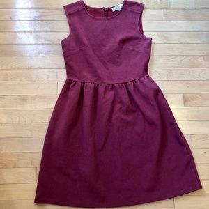 Loft Ribbed Sleeveless Fit and Flare Dress